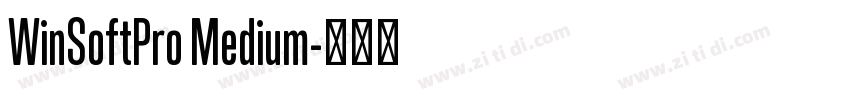 WinSoftPro Medium字体转换